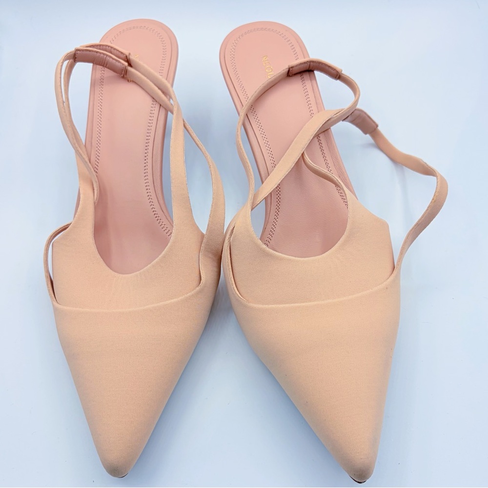 NWOT Neous Petra Nude Slingback Heels Size 38 (8.5)